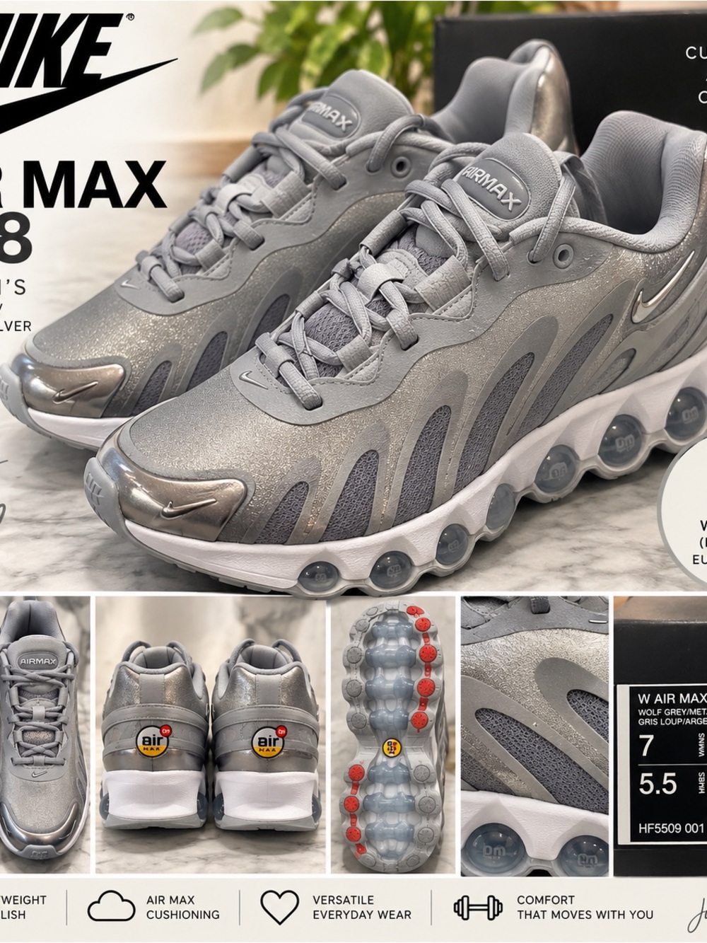 Nike Air Max Men's Sneakers - Wolf Grey/Silver